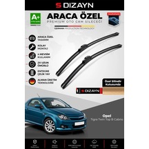 S-dizayn Opel Tigra Twin Top B Cabrio Ön Cam Silecek Seti 2004-2009 Premium Araca Özel 50-45 Cm A+ K