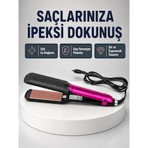 Profesyonel İyon Teknolojili Saç Düzleştirici 220 C Hızlı Isınma Ve Led Ekranlı Tasarım Sarı