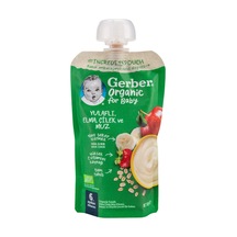 4 Adet Gerber Organik Yulaflı Elmalı Muzlu Çilekli