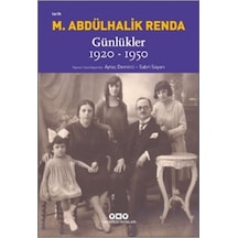 Mustafa Abdülhalik Renda Günlükler: 1920-1950- Yapı Kredi Yayınları