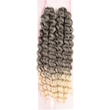 Nice Bulk Afro Su Dalgası / Kahve / Platin Ombreli - Mydr-463228 Çok Renkli