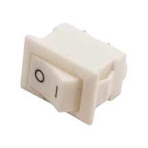 KCD11 Mini Beyaz On-Off Anahtar - Kısa Pinli