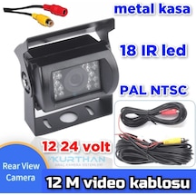 Tır Kamyon Uyumlu Metal Kasa 18 Ir Led Araç Kamera 12 24 V