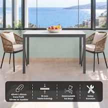 Arpelia Balkon Masası 120x45 Cm