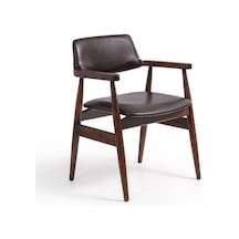 Rio Ceviz Ahşap Sandalye Ceviz - Sİyah