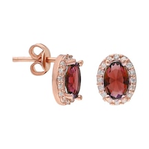 Glorria Gümüş Kırmızı Anturaj Küpe N11.31056