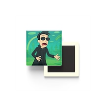 The Matrix Neo - 9x9 Cm Baskılı Kare Buzdolap Magneti