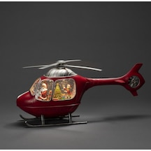 Helikopter Tasarımlı Işıklı Müzikli Kar Küresi - 9071131521628rx8
