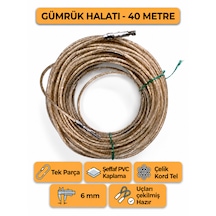 Tır Dorse Kamyon Konteyner Gümrük Halatı Galvanizli Çelik Tel 40 Metre 6mm