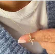 Simurg Jewellery 14k Altın Melek Kanatlı Taşlı Kolye