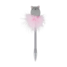 Legami Işıklı Başlıklı Tükenmez Kalem Kedi K109410 Çok Renkli