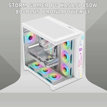 Gameagle STORMPW Storm 7 Argb Fanlı Gamer Bilgisayar Kasası 850w 80+ Plus Bronz Power'lı Beyaz