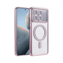 Xiaomi Poco X6 Pro Uyumlu Joke Simli Magneticsafe Kılıf - Pembe