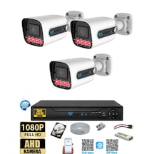 3 Kameralı-gece Görüşlü 5mp Lensli 1080p Fullhd Kamera Seti