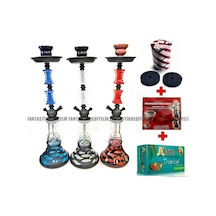 Orta Boy Kutulu İthal Nargile Seti Full İçimlik Set 55Cm (286386840)