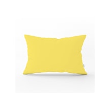Realhomes Sarı Düz Renkli Özel Tasarım Dijital Baskılı Dikdörtgen Yastık Kırlent Kılıfı RH-23825
