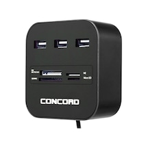 Concord C-847 Usb Hub 2.0+card Reader Siyah