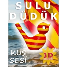 Sarı Kırmızı Sulu Düdük - 3d Kuş Sesi Su Oyunu Kırmızı