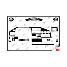 Volkswagen Lt 35 1995-2006 Torpido Konsol Trim Göğüs Maun Kaplama Set 20 Parça Siyah Renk