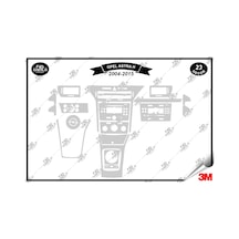 Opel Astra H 2004-2015 Torpido Konsol Trim Göğüs Maun Kaplama Set 23 Parça Gümüş