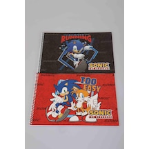 X Dekomus Lisanslı Sonic Resim Defteri 17x24 Cm 15 Yaprak Tek Adet Altın