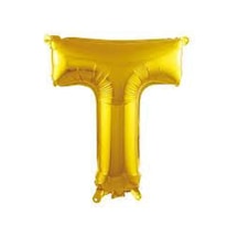 34 İnç T Gold Renk Harf Folyo Balon