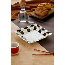 Cooker 30 Cm Porselen Kare Sunumluk Dekoratif Kase Ckr3836 Beyaz