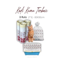 Kedi Kumu Torbası, 85x50cm Boyutunda, 7' Li 3 Rulo