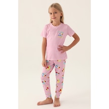 Rolypoly Jungle Mor Kız Çocuk Pijama Takımı 5274-43144 Rose