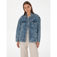 Pierre Cardin Kadın Açık Mavi Ceket Denim 50308527-vr003 Açık Mavi
