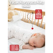Pamuk Sıvı Geçirmez Bebek Yatak Koruyucu Alez Beşik Kreş Yatak Alezi Fitted Çarşaf