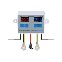 Reedark Xk-w1088 Akıllı İki Kontrollü Dijital Sıcaklık Kontrol Cihazı, Dc24v, İki Röle Çıkışı, Ayarlanabilir Termostat