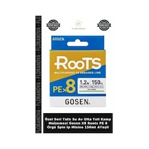 Özel Seri Tatlı Su Av Gosen X8 Roots Pe 8 Örgü Spin İp Misina 150mt Ayeşil 0.8 PE