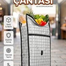 Tekerlekli Pazar Çantası Geniş Hacimli Dayanıklı Ergonomik Tasarım