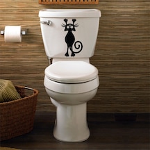 Wc Klozet için Kedi Sticker Yapıştırma Model3