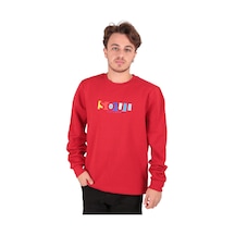 Cazador Erkek Bisiklet Yaka Sweatshirt Kırmızı