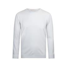 Gri Regular Fit Bisiklet Yaka Rayon Triko Kazak 29594 Gri