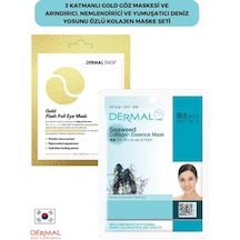 Dermal 3 Katmanlı Gold Göz Maskesi + Deniz Yosunu Özlü Kolajen Maske