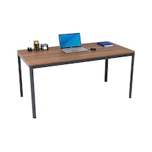 Çok Amaçlı D Profil Masa, Mutfak Masası, Home Ofis Masa, Yemek Masası, Bilgisayar Masası, 120x80cm Heybe / Antrasit
