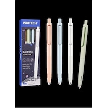 Writech Jel Kalem Seti 4 'lü Mavi Mürekkep W-0154 Up Sessiz Mekanizma Akıcı Yazım Diğer