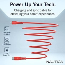 C100 Usb-c To Lightning Pd 18w Hızlı Şarj Ve Data Kablosu 1.2 Metre Kırmızı