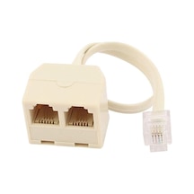 Rj11 2in1 Spitter Rj11 Telefon Hat Çoklayıcı Splitter 1 Giriş 2 Çıkış