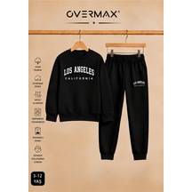Overmax Los Angeles Baskılı Çocuk Eşofman Takımı 3-12 Yaş Siyah Üst-siyah Alt - 919082316 Siyah Üst-siyah Alt