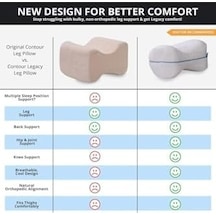 Whiteblanco Ortopedik Bacak Arası Yan Yatış Yastığı Ergonomik Uyku Minderi Ahşap