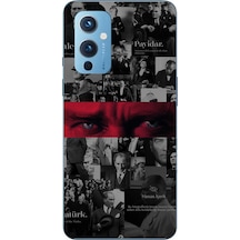 Oneplus 9 Uyumlu Atatürk Gözler Tasarım Baskılı Silikon Kılıf Renkli
