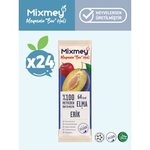 Mixmey Erik Meyve Barı 24 Adet | Atıştırmalıklar – Vegan, Glutensiz, Koruyucusuz (20GR X 24 ADET)