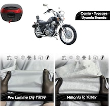 Bısan Roadstar 250 Motosiklet Brandası Su Geçirmez Miflonlu Topcase Çanta Uyumlu