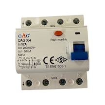 Oag Kaçak Akım Rölesi 4 32 A 30 Ma