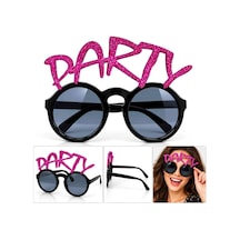 Fuşya Simli Party Yazılı Parti Gözlüğü Diğer