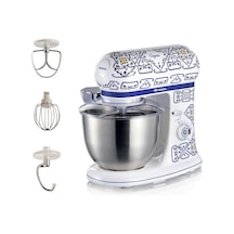 Capri Mutfak Şefi 1588/0c - 1200 Watt Stand Mikser, Hamur Yoğurma Makinesi, 2400 Watt'a Ulaşan Kilitli Motor, Paslanmaz Çelik 5,5 Litre Hazne, 3 Farklı Hazne İçi Aparat, Sıçrama Önleyici Kapak